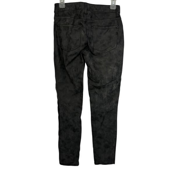 2/$30 Express Faux Leather Suede Skinny Pants Charcoal Moto Vegan Size 0 - Picture 6 of 11